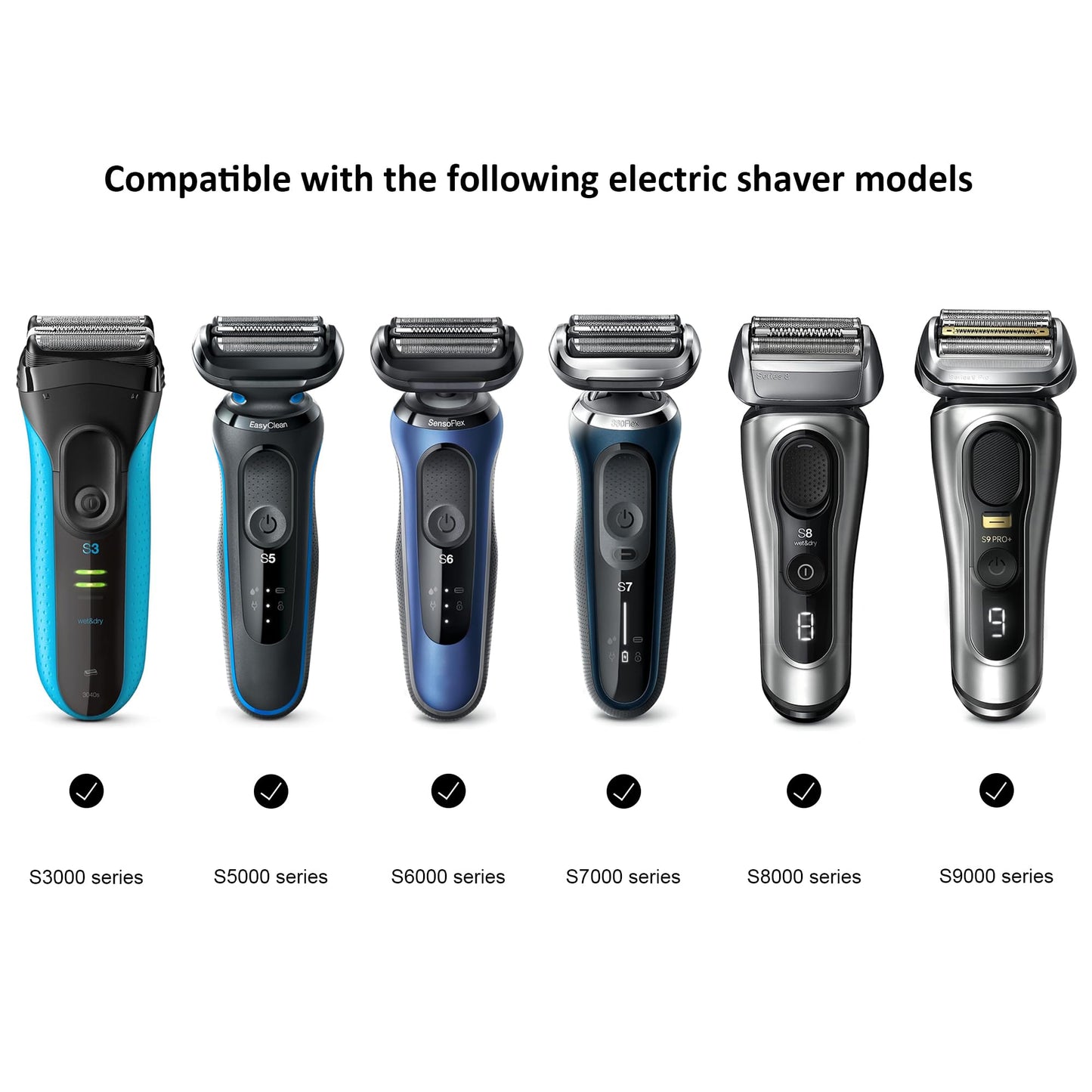 seplouis Electric Shaver Travel Case for Braun Series 3, Series 5, Series 7, Series 9 Electric shavers, Blue, Black, Electric Shaver Travel Case for Braun
