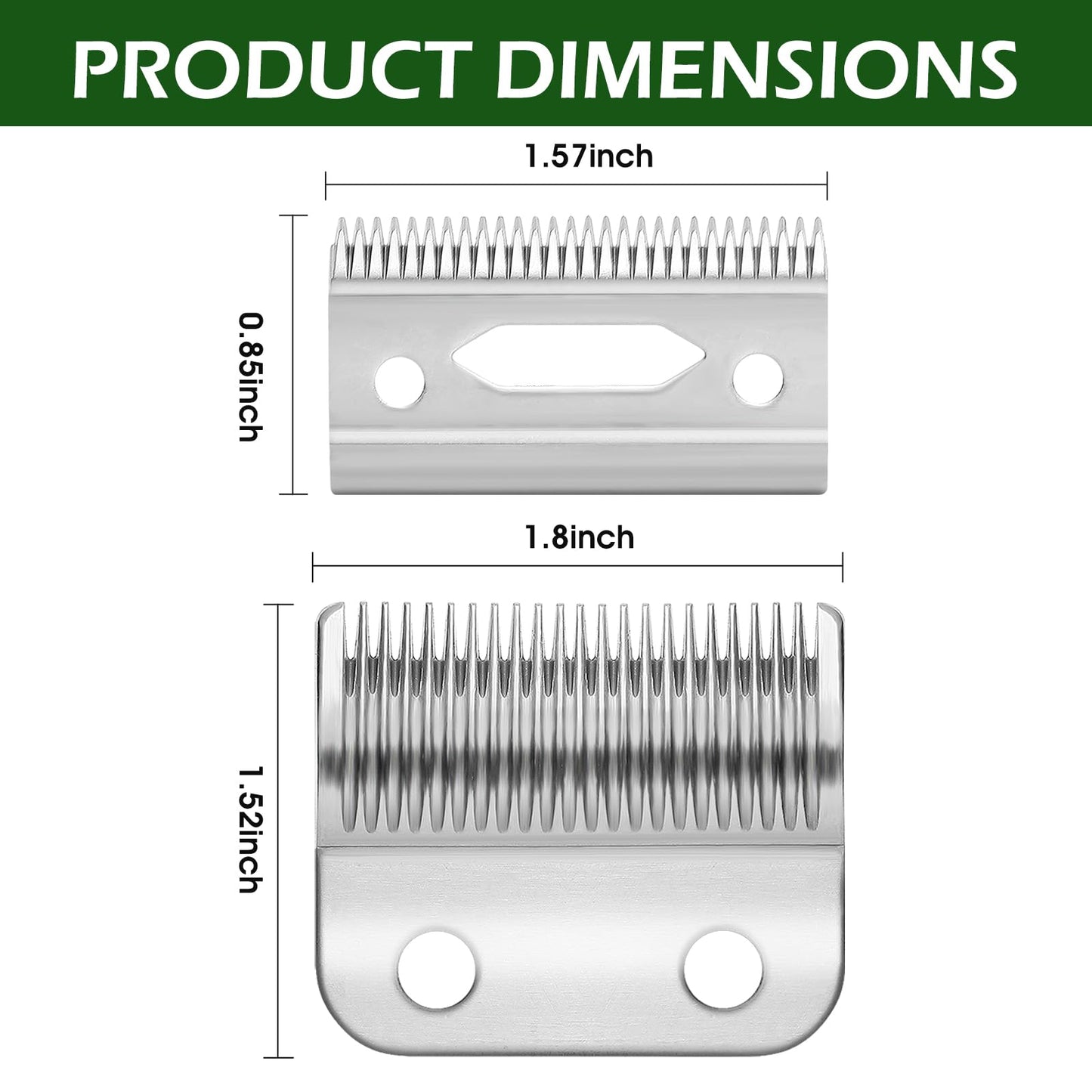 ZZYZSFUS 2 Pack Professional Replacement Clipper Blades,Precision 2 Holes Adjustable Hair Clipper Parts Blade for 5-Star Senior, Magic Clip, Reflections Senior