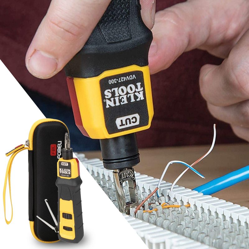 FBLFOBELI Hard Carrying Case Compatible with Klein Tools VDV427-300 impact punchdown tool