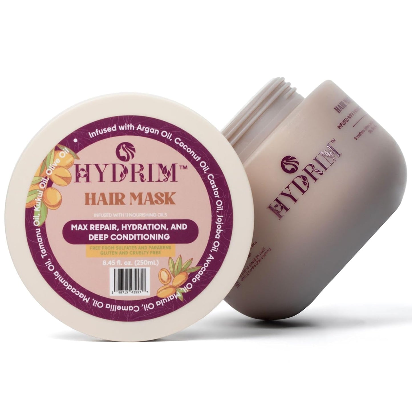 Deep Conditioning Hair Mask - Hydrating Repair Treatment with Argan Oil & 10 Nourishing Oils | 8.45 fl oz