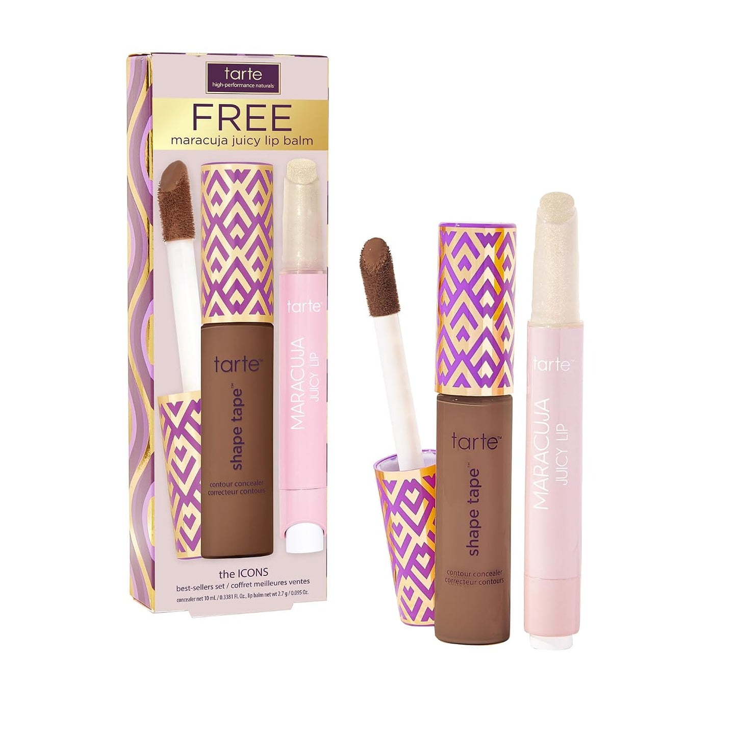 Tarte Shape Tape Concealer & Maracuja Juicy Lip Duo - Full Coverage for Dark Circles & Hydrating Lip Balm