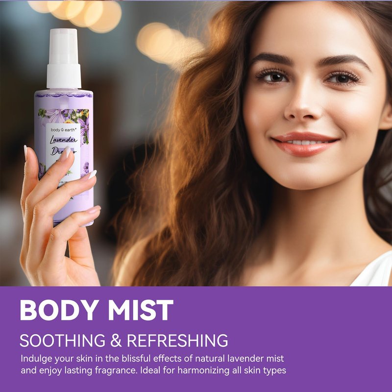 Lavender Dreams Body Mist Gift Set | Spa Gifts for Women - Perfume, Body Lotion & Scrub in Elegant Box - Ideal Birthday Gifts for Moms