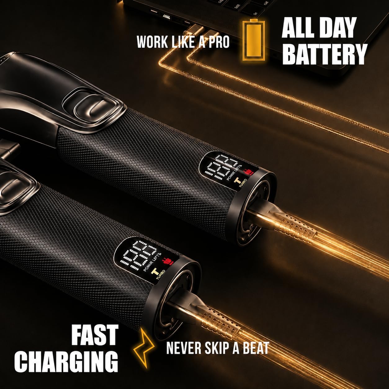 Novah® Professional Hair Clippers for Men - Cordless Barber Clipper & Trimmer Set | Perfect for Fade Haircuts