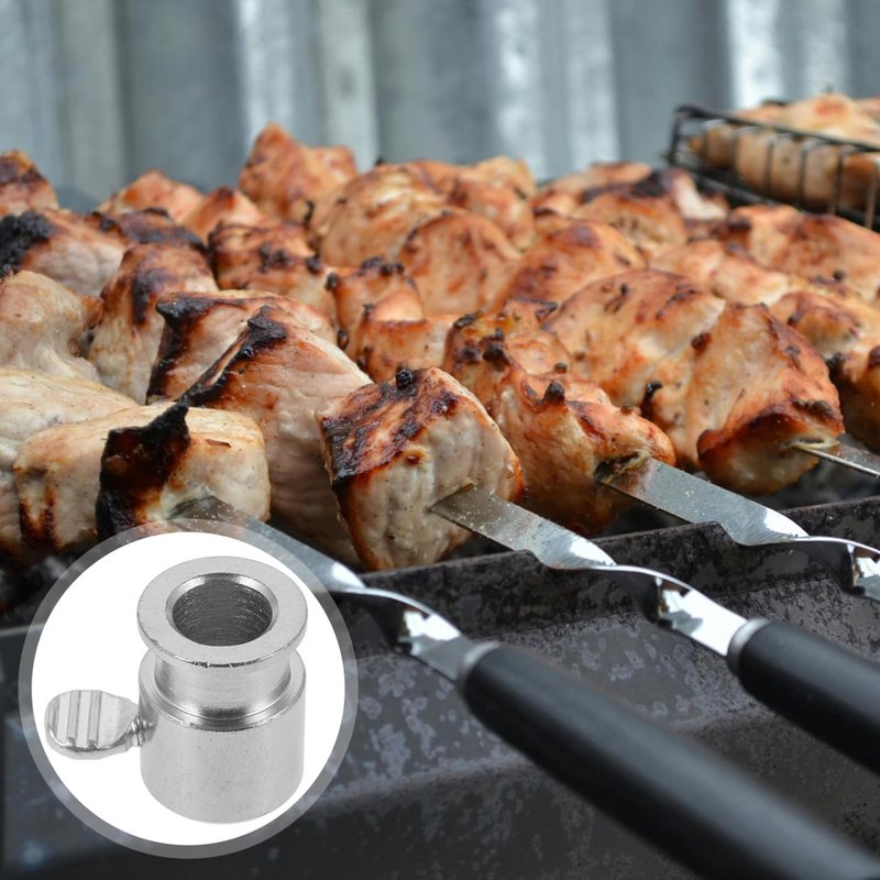 POPETPOP 5 Pcs Iron Rotisserie Spit Rod Roller Bushing, Grill Bushing Rotisserie Roller, Spit Rod Accessory for Enhanced BBQ Experience - Easy Clean