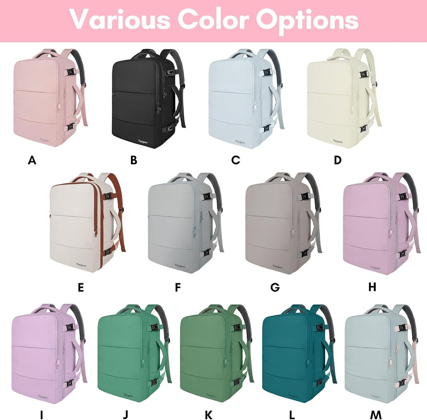 Travel Backpack for Women - TSA-Approved 15.6" Laptop Bag with Water Bottle Pocket & Shoe Pouch | Pink Casual Daypack for Business & Hiking
