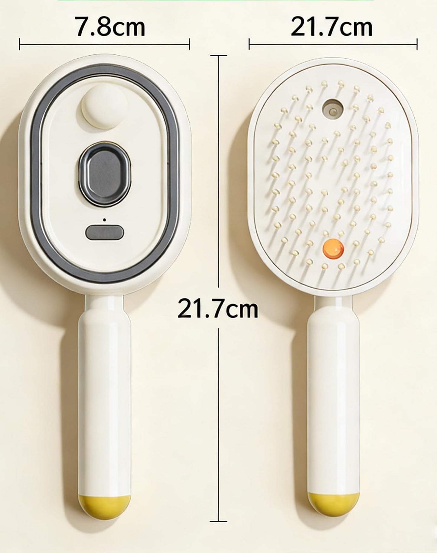 5 in 1 air cushion brush, Electric Spray Air Cushion Massage Comb for Women,Reduce Frizz, Smooth & Nourish, for Both Long/Short Hairs Home Spa Cleaning Grooming Styling Detangling (Beige)