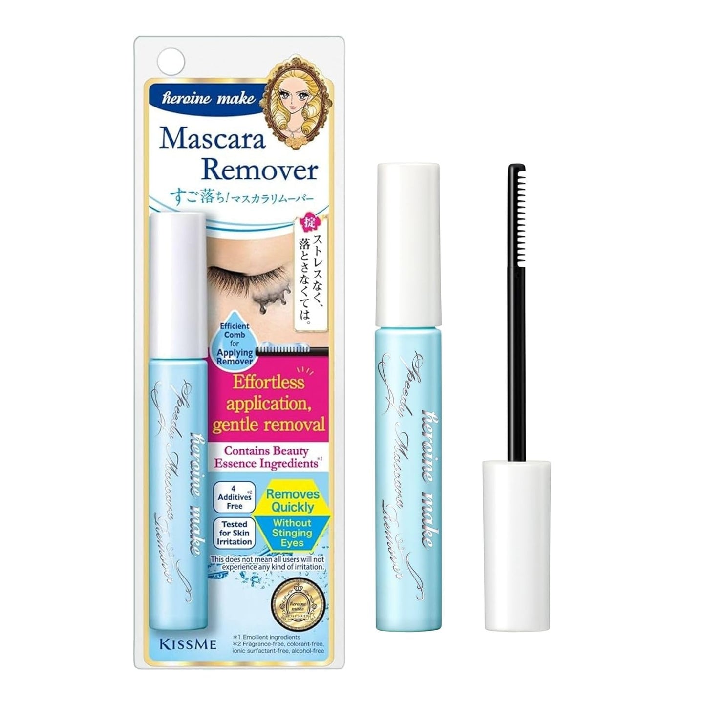 Heroine Make Mascara Remover - Gentle Waterproof Eye Makeup Solution | Travel Size Wand for Sensitive Eyes