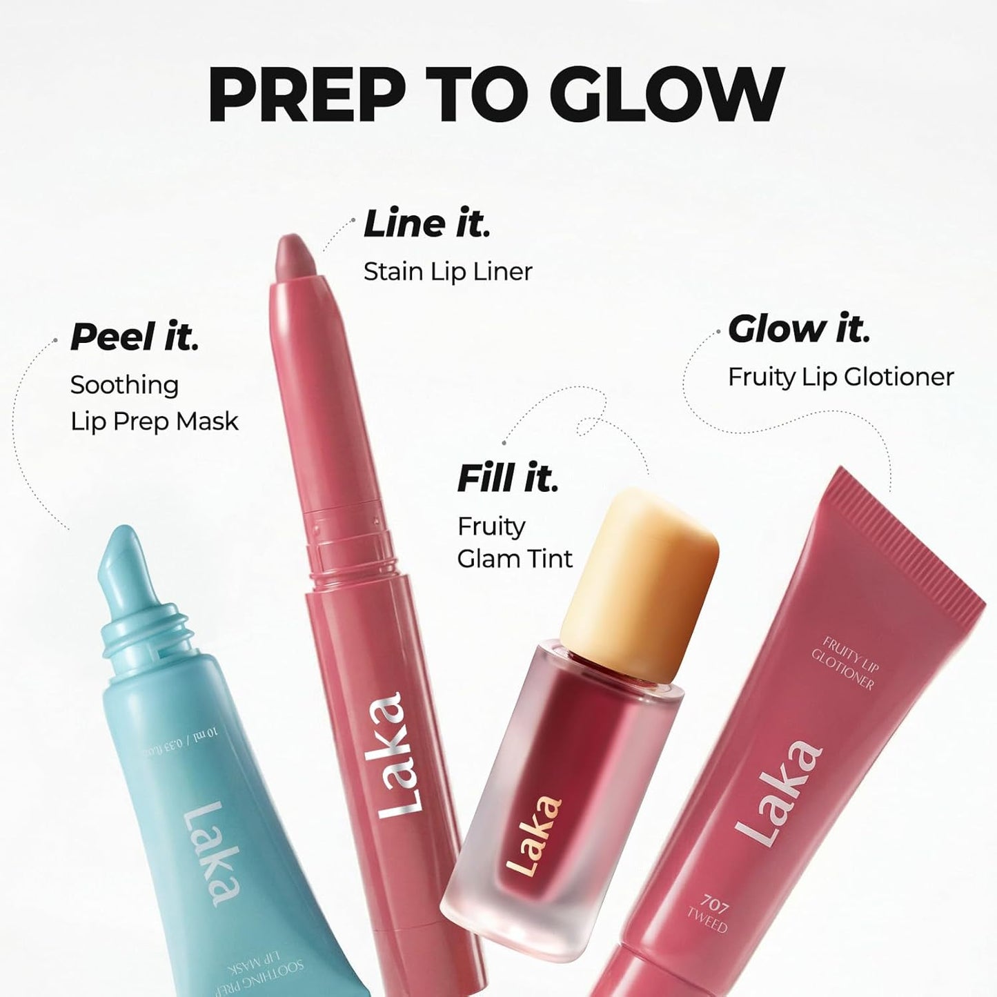 Fruity Glam Tint Lip Stain - Hydrating, Lightweight, Buildable Color | K-Beauty #101 Joyful, 4.5g/0.15oz