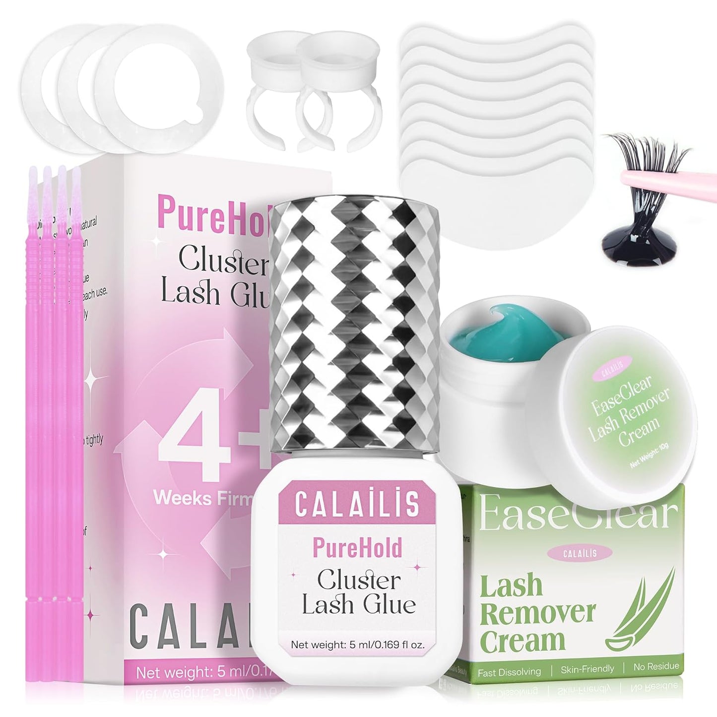 Lash Cluster Glue - Strong Hold Waterproof Adhesive for Eyelash Extensions | 5ml, Lasts 4+ Weeks
