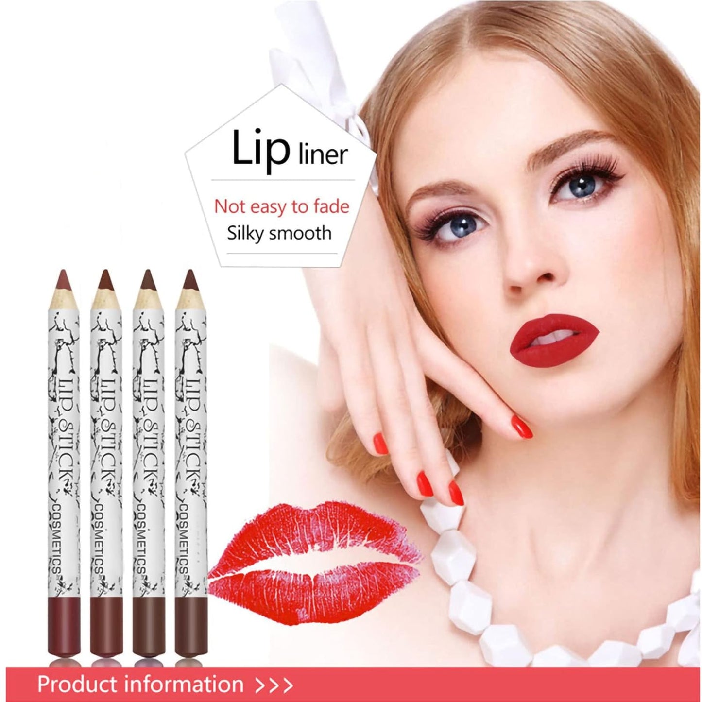 12 Colors Lip Liner Set - Matte Finish, Long-Lasting High Pigment Lip Pencils for Daily Makeup