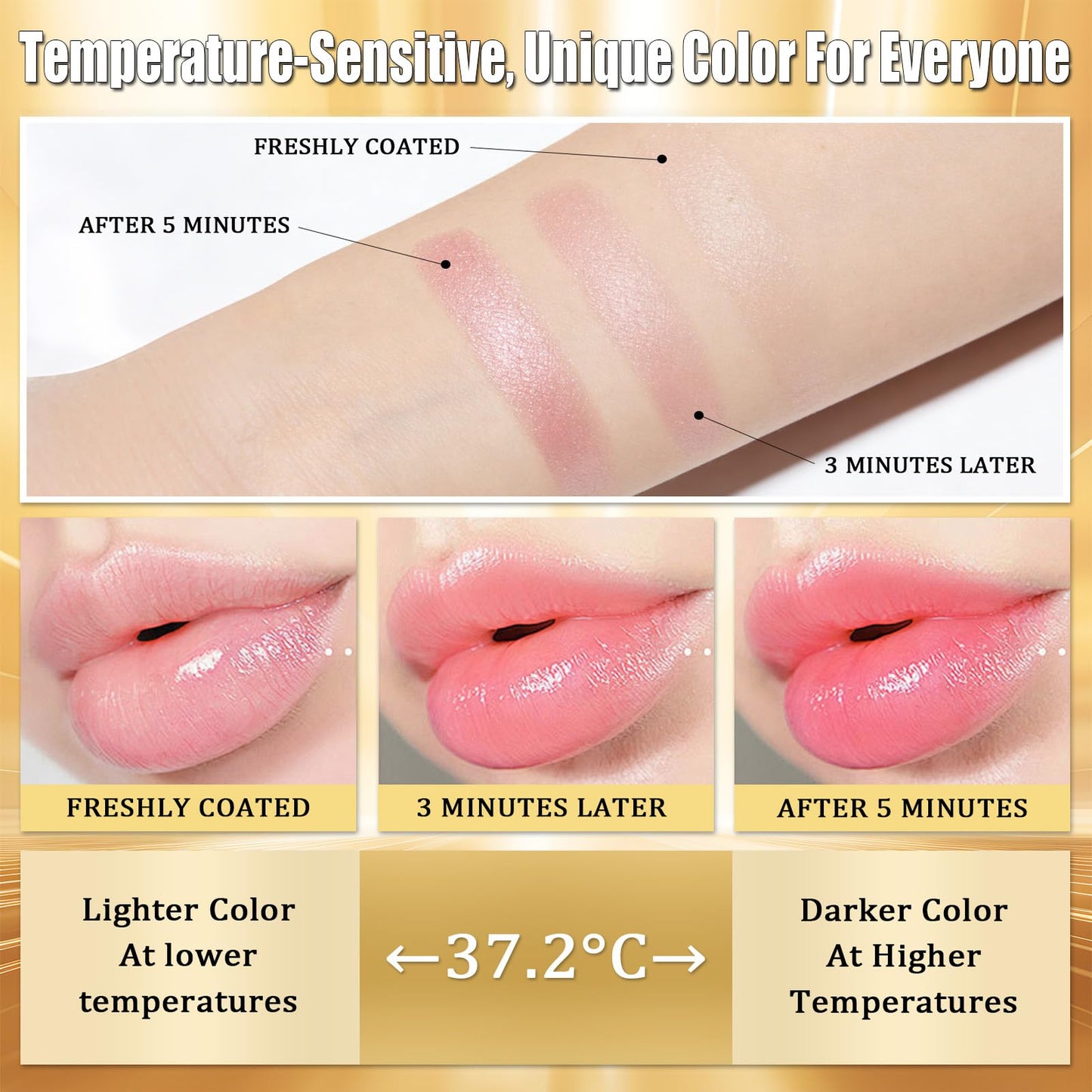 Vingtank Color Changing Lipstick - PH Adjusting Lipstick for older Women