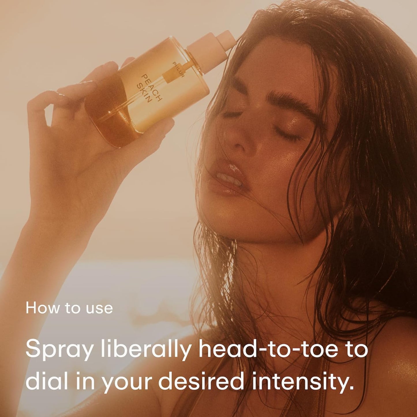 PHLUR Peach Skin Body Mist - Women's Hair & Body Perfume with Peach Bellini, Bergamot, Vanilla Orchid | 8 Fl Oz