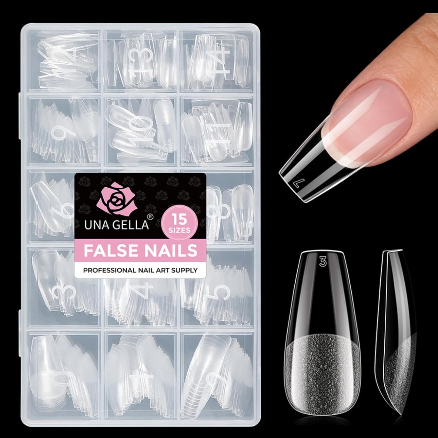 Short Almond Gel Nail Tips - 300PCS Pre-Etched Soft Gel for Easy DIY | Snug Fit Acrylic Extensions