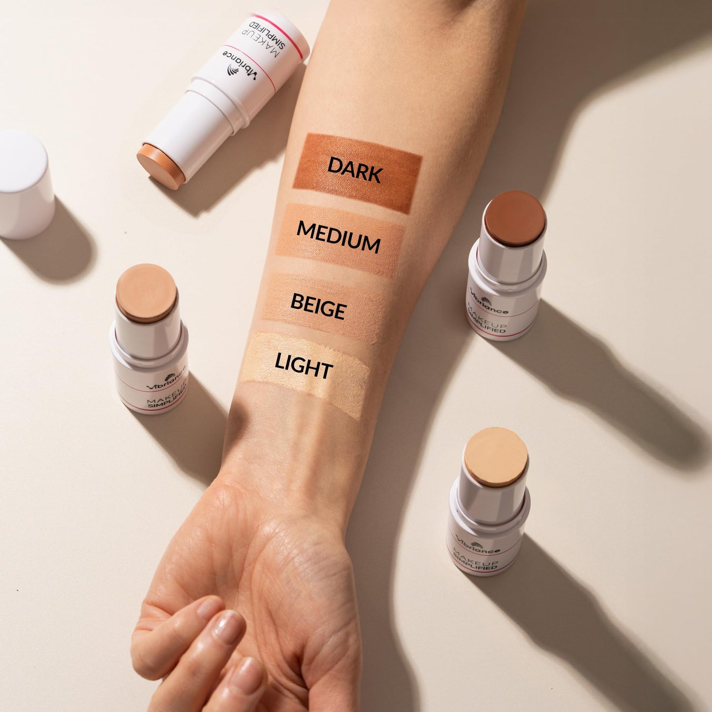 Vibriance Complexion Sticks - Foundation for Mature Skin - Sheer, Buildable Coverage Face Makeup Foundation for Older Women - 3-in-1 Base, Contour, Concealer - Deep / Dark