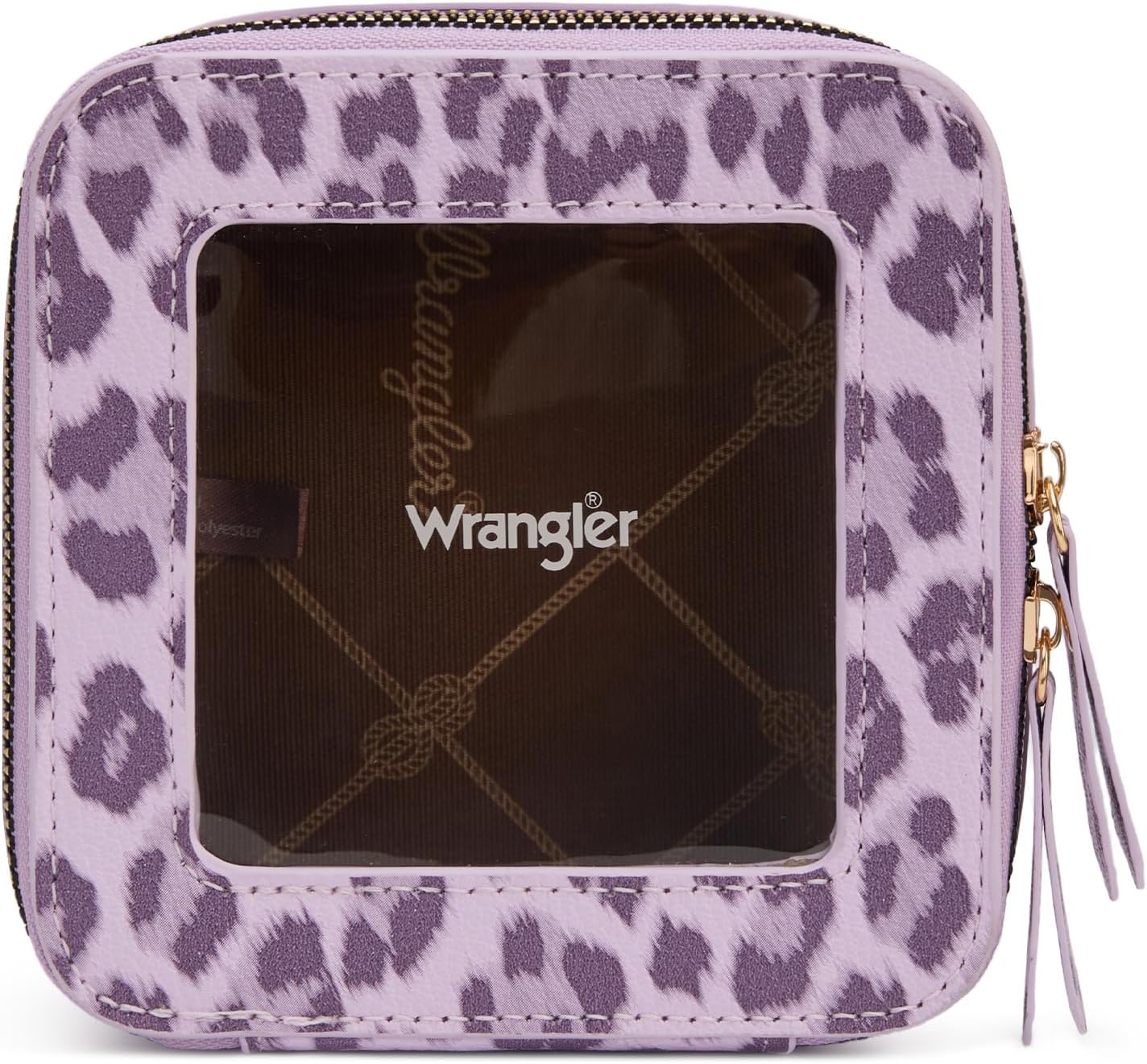 Clear Makeup Bag for Travel | Portable Cosmetic Organizer for Women - Leopard Print Design