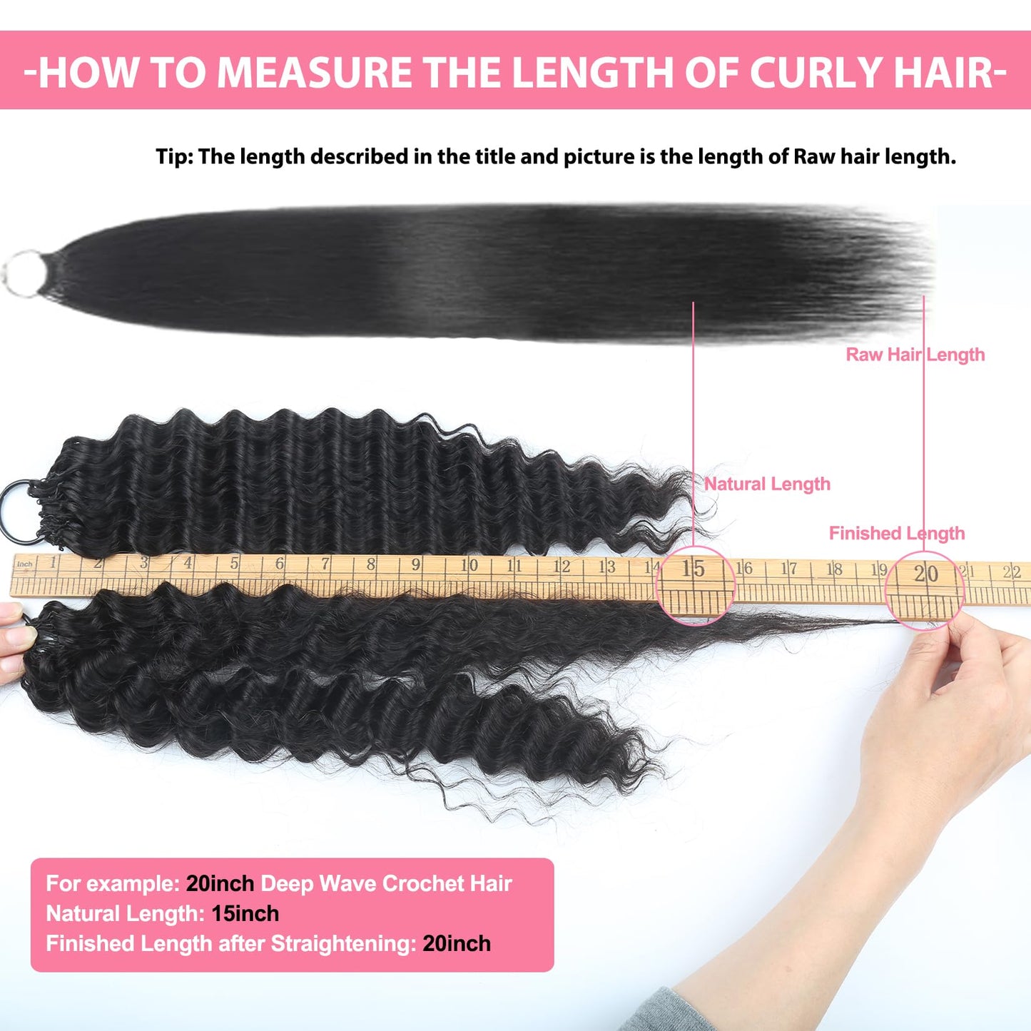 Human Crochet Hair for Black Women 50 Strands Deep Wave Crochet Human Hair Bundles 18 Inch 60g Pre-Separated Invisible Curly Miracle Knots Human Feather Crochet Hair Extensions Black