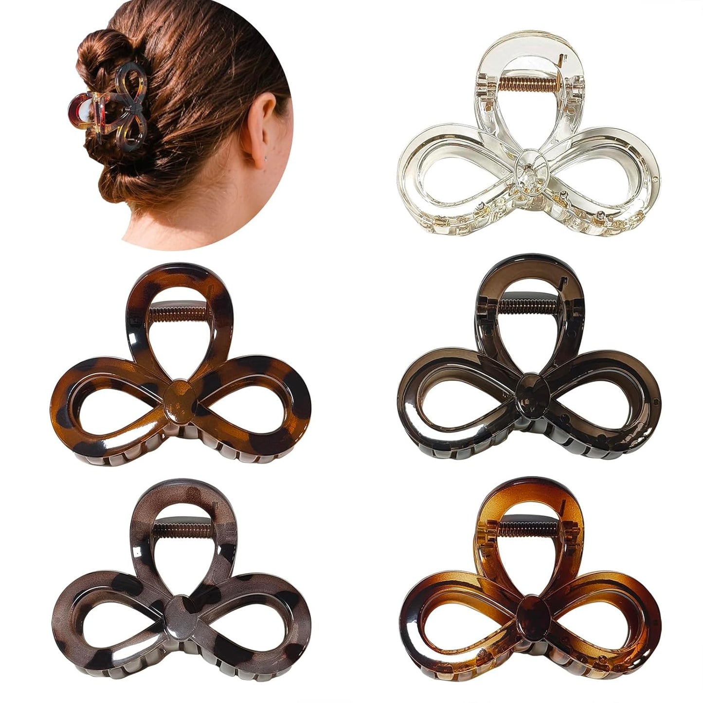 Hair Claw Clips - Unbreakable No Slip Matte Design for Thin & Medium Thick Hair | 3.3 Inch, 3 Pack