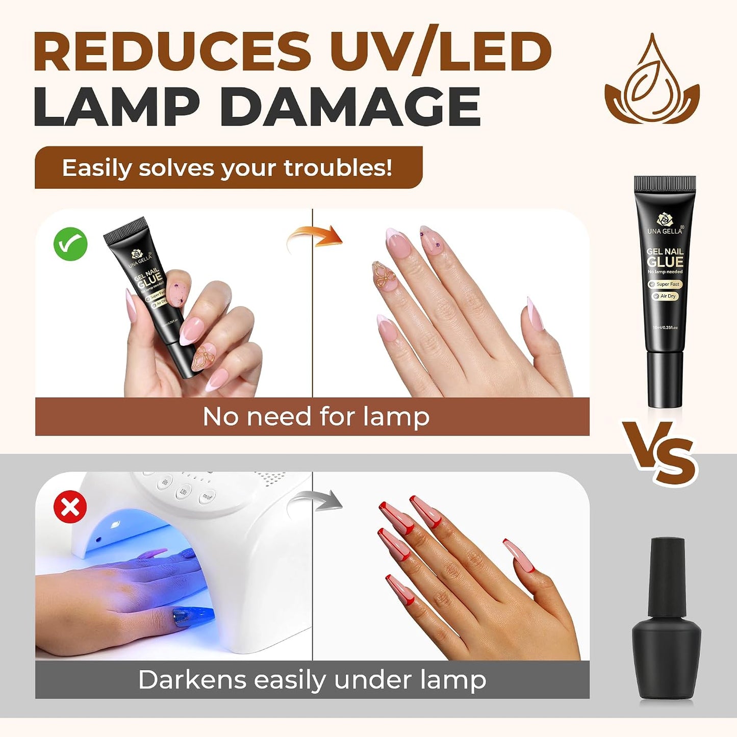 Super Strong Nail Glue - 10ml Quick Drying Gel for Press-On Nails | Long-Lasting & No Lamp Needed