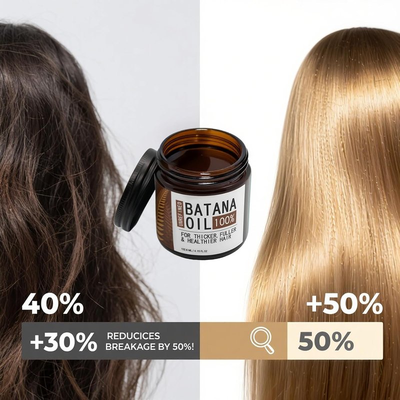 Raw Batana Oil for Hair Growth - Natural Hair Care with Pleasant Scent & Smooth Texture | Pumpkin Seed Oil Blend