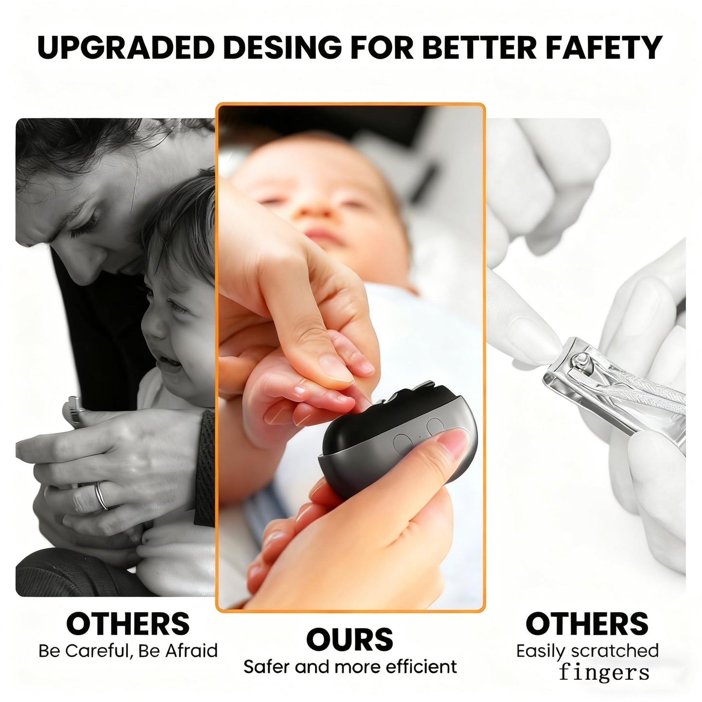 Upgraded Electric Nail Clippers, Automatic Electric Nail Trimmers with LED Light, Easy-Grip Painless Nail Cutter for Seniors, Kids, and People with Arthritis, Safe for Thick or Delicate Nails（Gray）