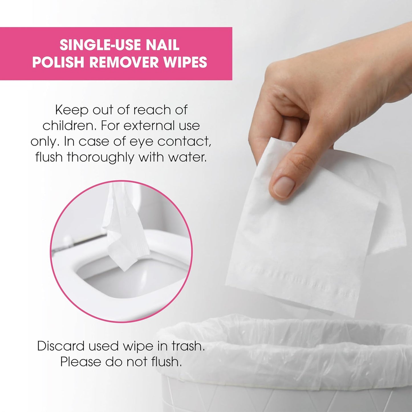 Diamond Wipes Nail Polish Remover Wipes - Aloe Vera Acetone Pads | 50 Individually Wrapped Wipes
