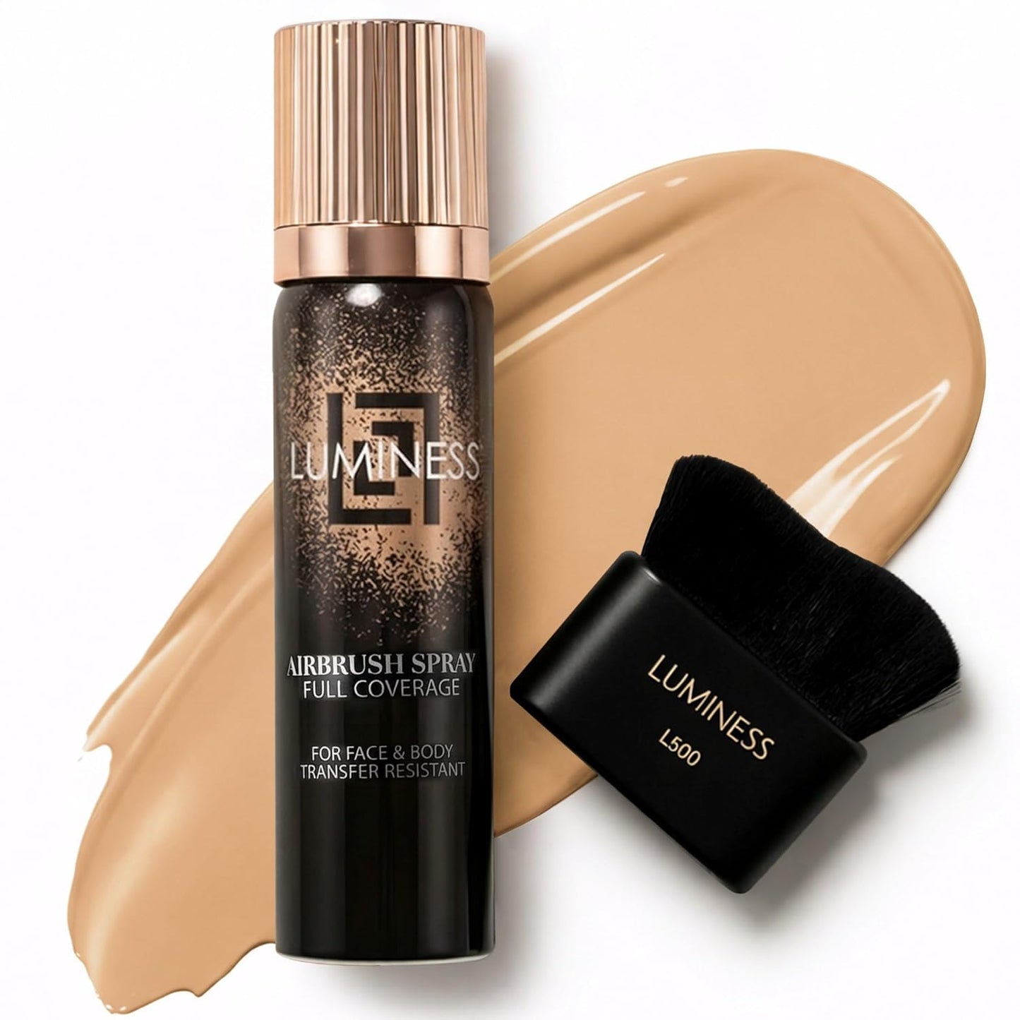LUMINESS Airbrush Body Coverage Perfector - Waterproof Tattoo Cover Up Makeup | Full Coverage Foundation, 18-Hour Wear