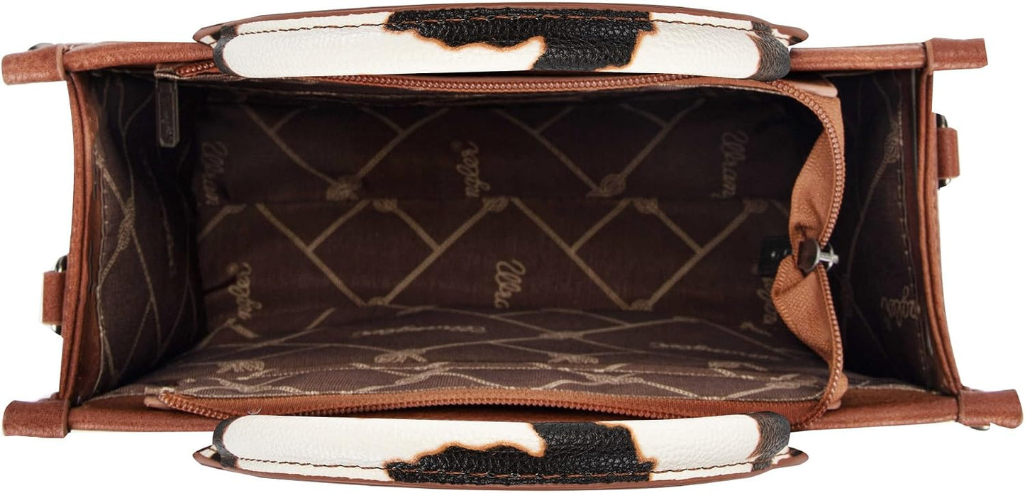 Montana West Tote Bag - Western Cow Print Purse for Women | Designer Top Handle Handbag