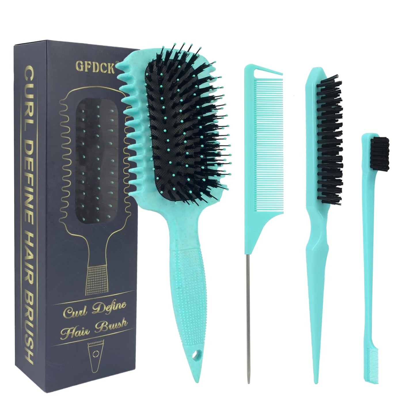 Curl Defining Brush - Curly Hair Detangler for Effortless Styling | Reduces Frizz on All Hair Types