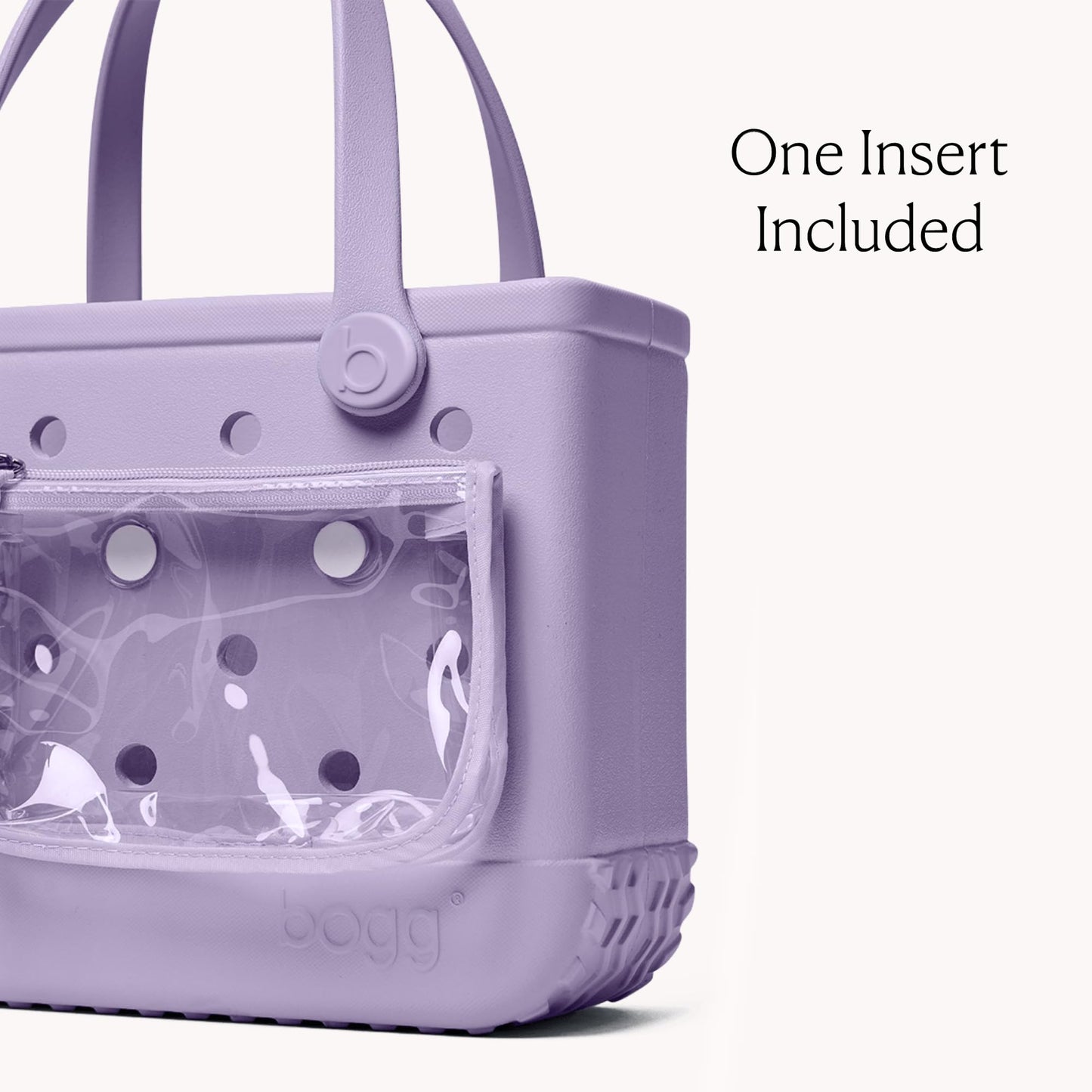 BOGG BAG Bitty Small Tote – 11” x 8.5” x 4.5” – Durable, Washable, Tip-proof – Beach, Pool, Boat, Work, Sports (I Lilac You a Lot)