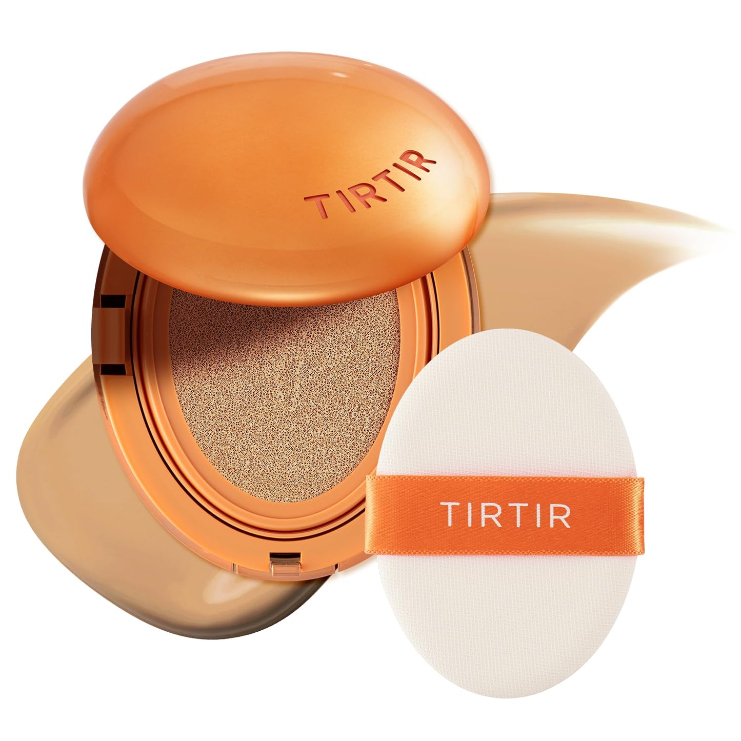 TIRTIR Cushion Foundation - AI-Like Semi-Matte Finish | Medium to Full Coverage, #21N Ivory, 0.63 Fl Oz