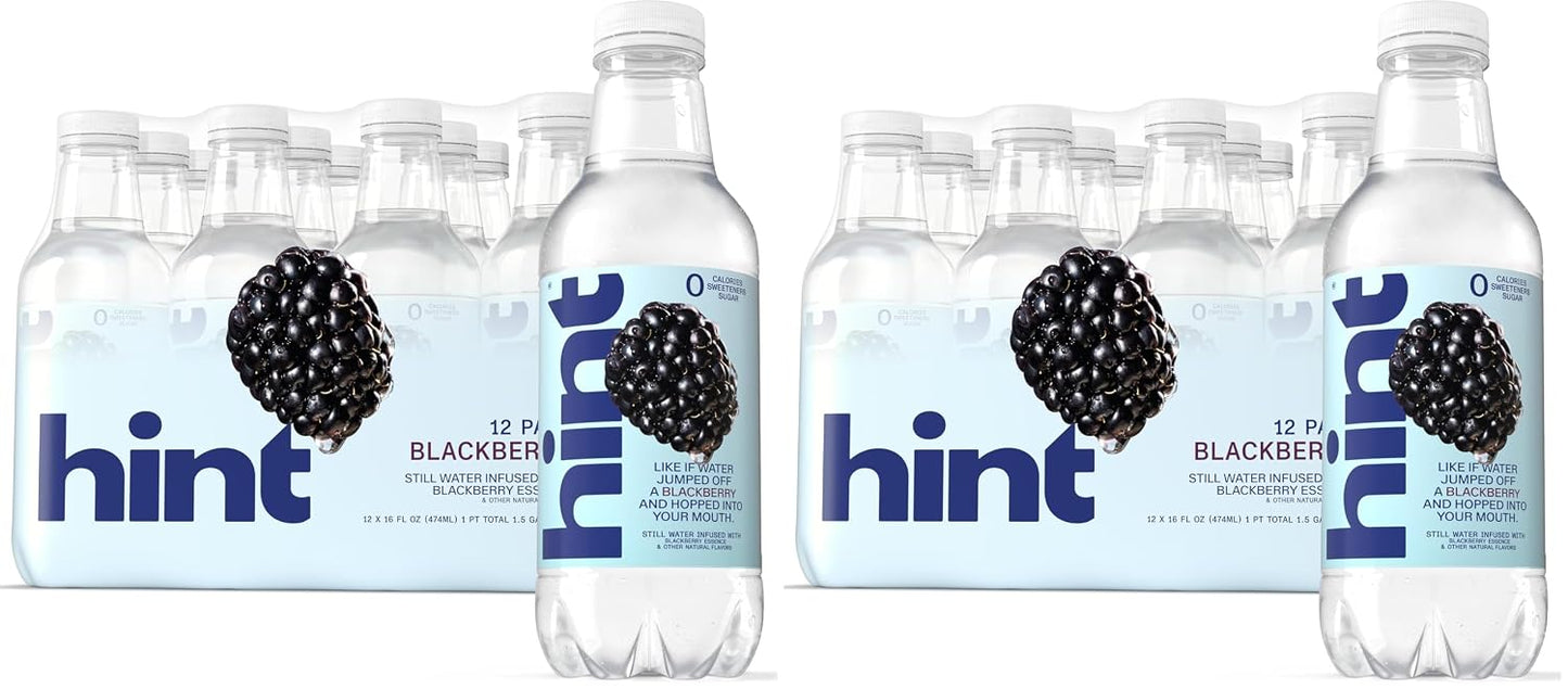 Hint Infused Bottled Water Variety Pack - Sugar-Free, Zero Calorie Natural Flavors | 16 Fl Oz (Pack of 12)