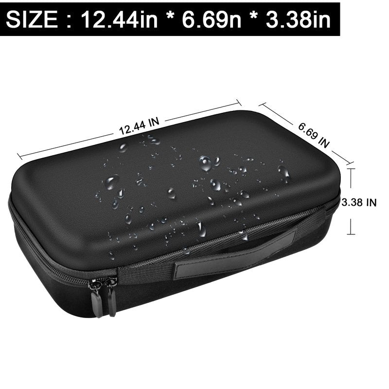 ANKHOH Walkie Talkie Case Holder for 50 Channel GMRS Two-Way Radio, Long Range Handheld Mobile Radios Hard Storage Carrying Box for Rechargeable Batteries, Charger and Headset, Black(Bag Only)