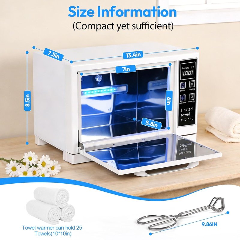 Heated Towel Warmer Cabinet - 6L Spa & Salon Towel Heater | Home Use, Compact Design