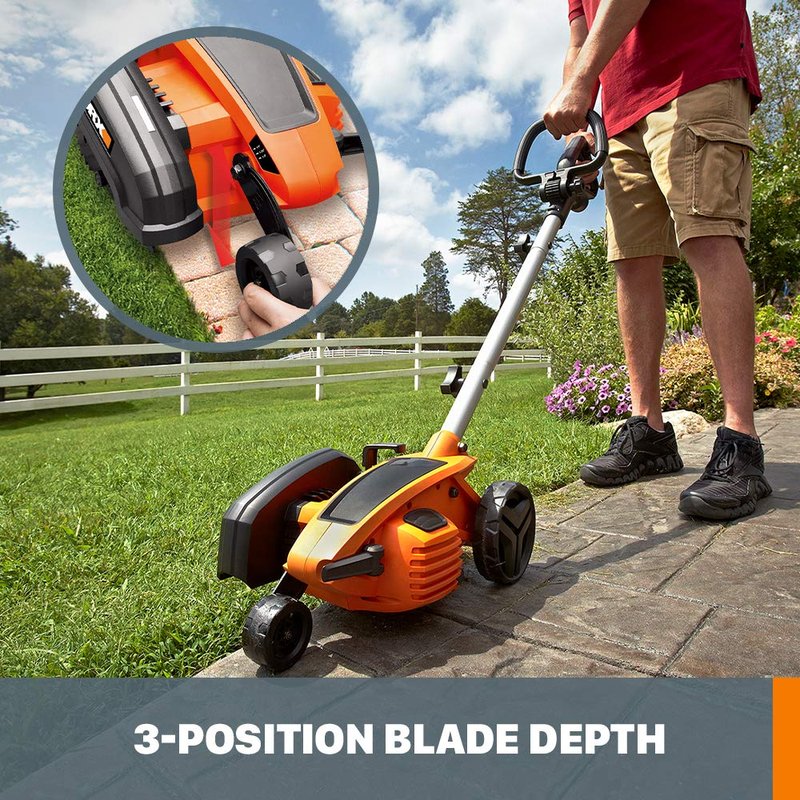 WORX 12 Amp 7.5’’ Electric Lawn Edger & Trencher, Corded, WG896