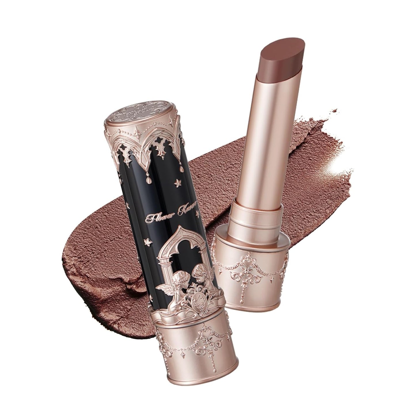 Little Angel Matte Lipstick - Ultra Silky Vegan Lip Mud Stick | Long Lasting Moisturizing Formula, Velvety Brown (C07 Golden Wheat)