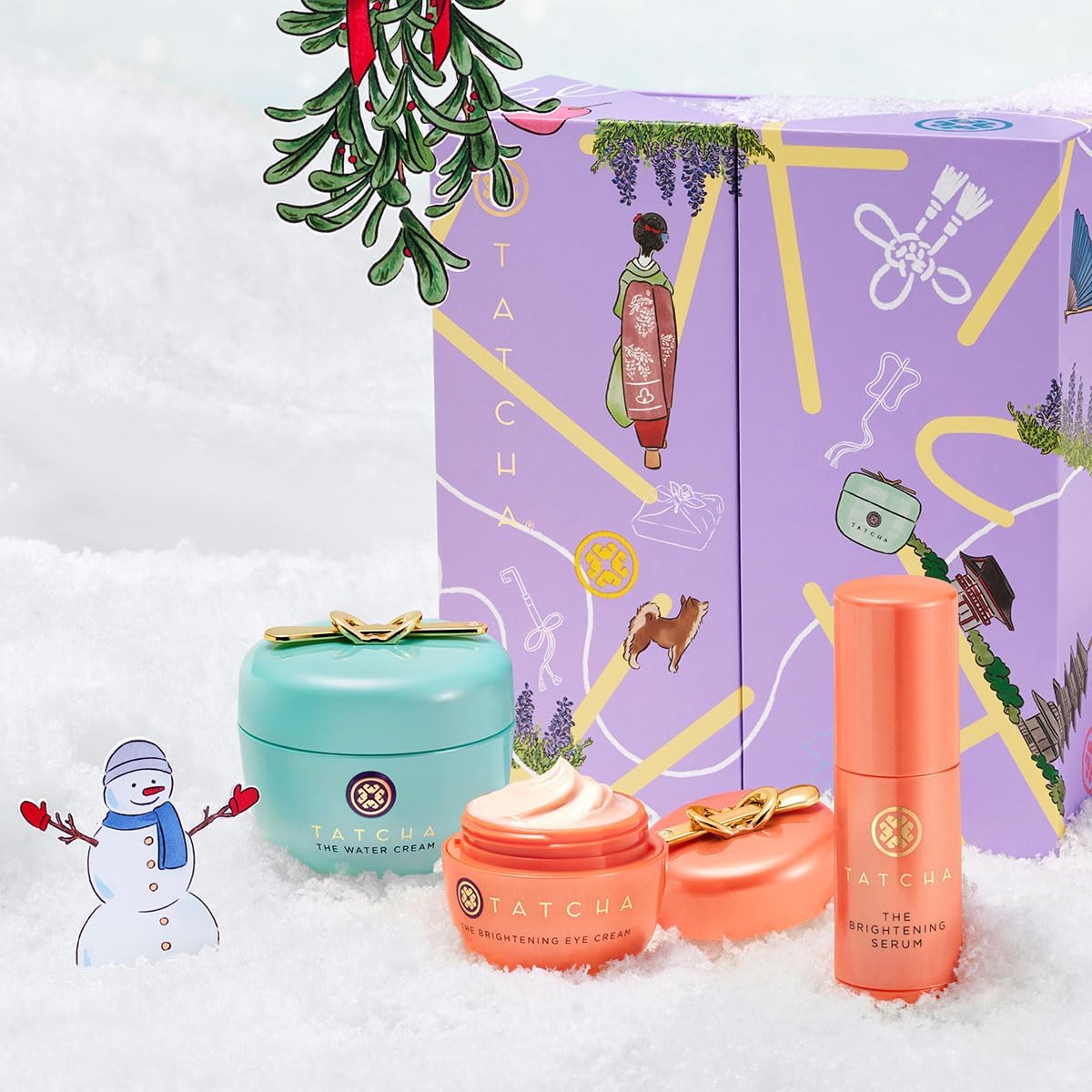 TATCHA Clear Pores & Bright Skin Set - Water Cream, Eye Cream & Travel Serum | $170 Value