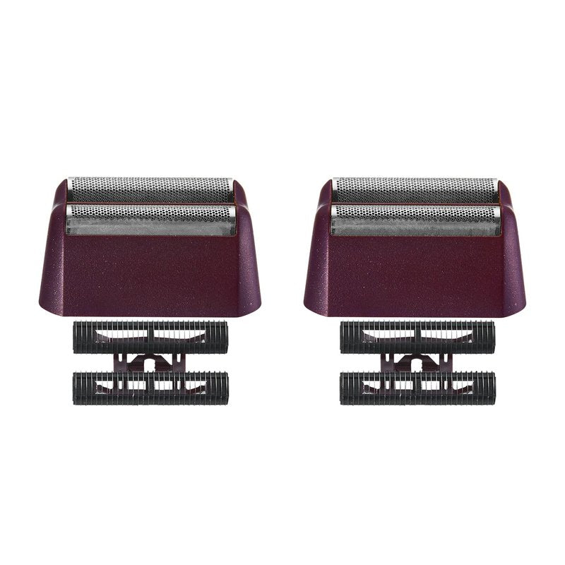 2 Pack Professional Replacement Silver Foil and Cutter Bar Assembly Compatible with wahl Shaver Foil 7031-100, 7043-100 5 Star Series Finale Shaver Replacement Silver Heads (red)