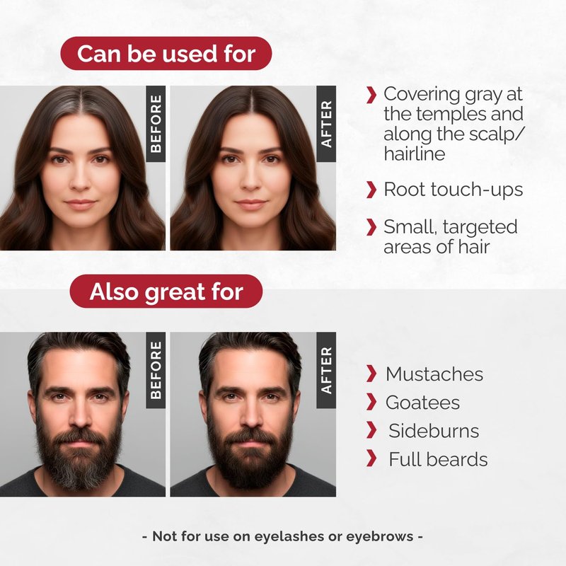 Renata Beauty Tint Kit - Cream Hair Dye for Spot Coloring | Covers Gray, Smudge-Proof, 20 Applications [Brown]