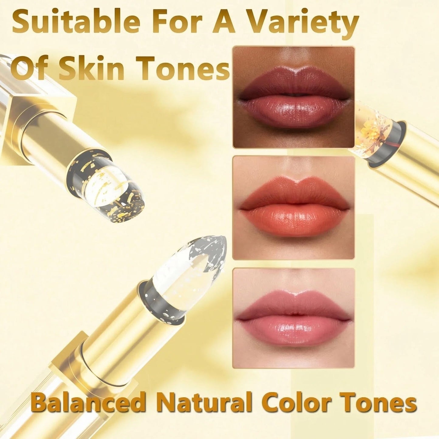 Coellyo True Tone PH Adjusting Lipstick,Clear lip stick That Changes Color, Long-Lasting Hydration Lipstick without Stripping,Suitable for All Skin Tones (1pcs)