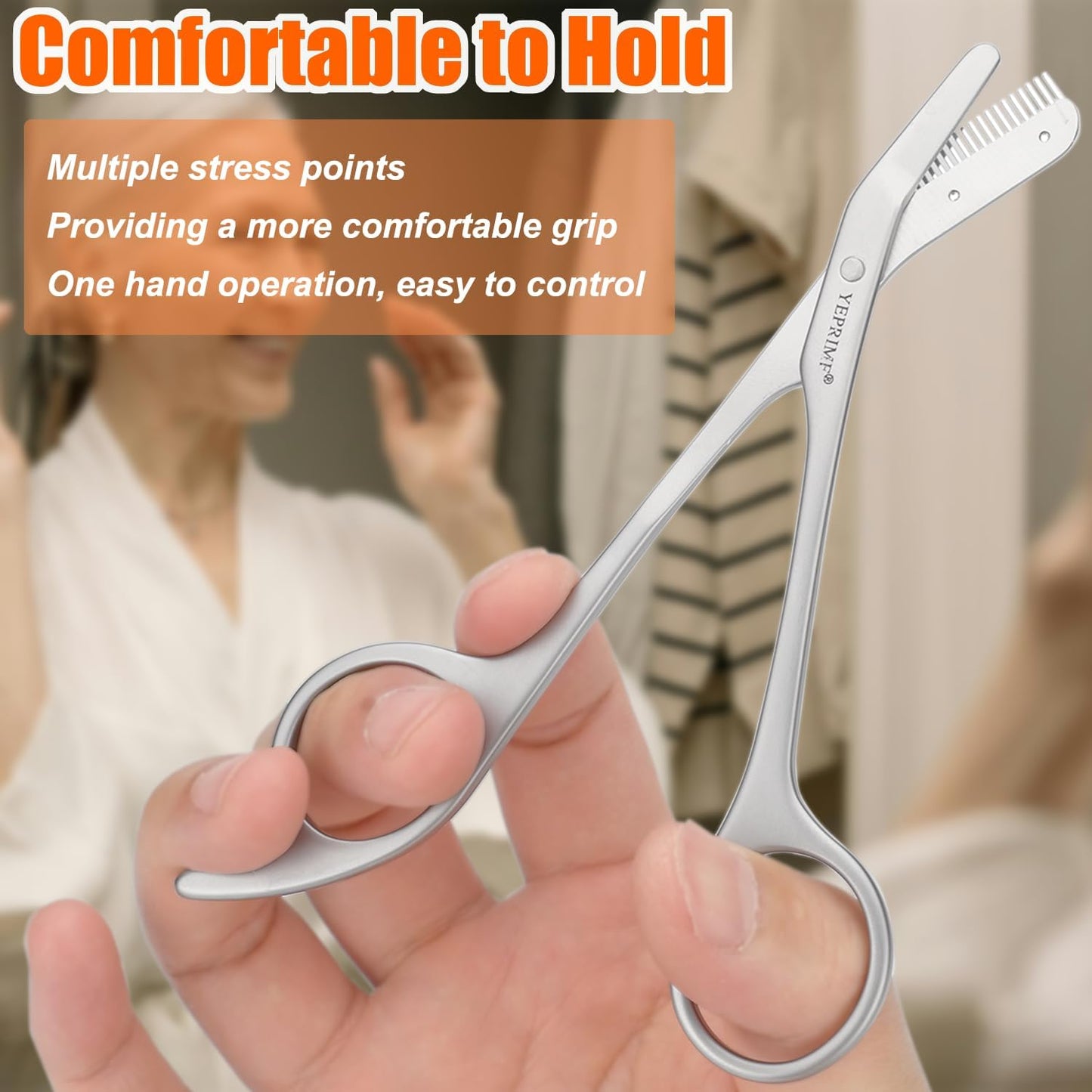 Eyebrow Trimming Scissors Set - Stainless Steel with Comb | Perfect Gift for Men & Women