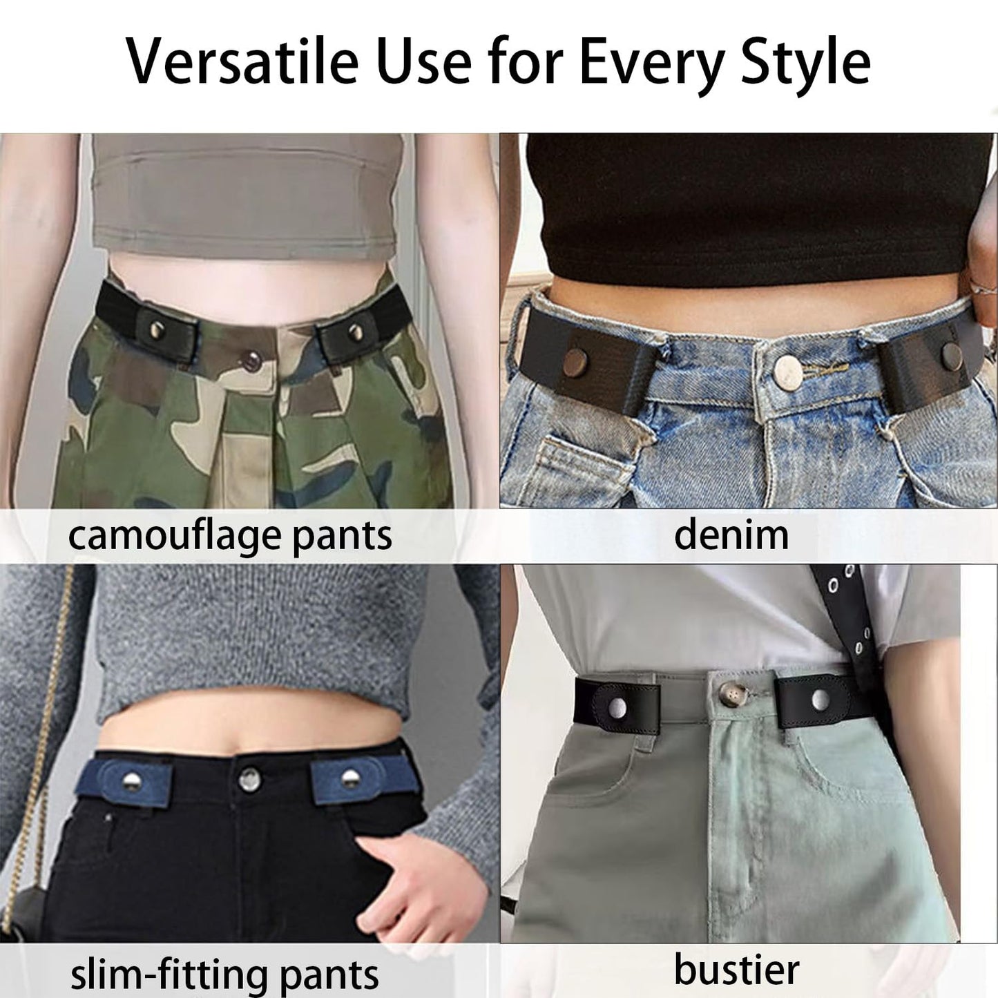 3 PCS No Buckle Elastic Belt for Men and Women, Invisible Buckle-Free Stretch Belt with Adjustable Fit, Comfortable Waistband for Jeans, Pants, Travel, and Daily Wear Grey,Coffee,Blue