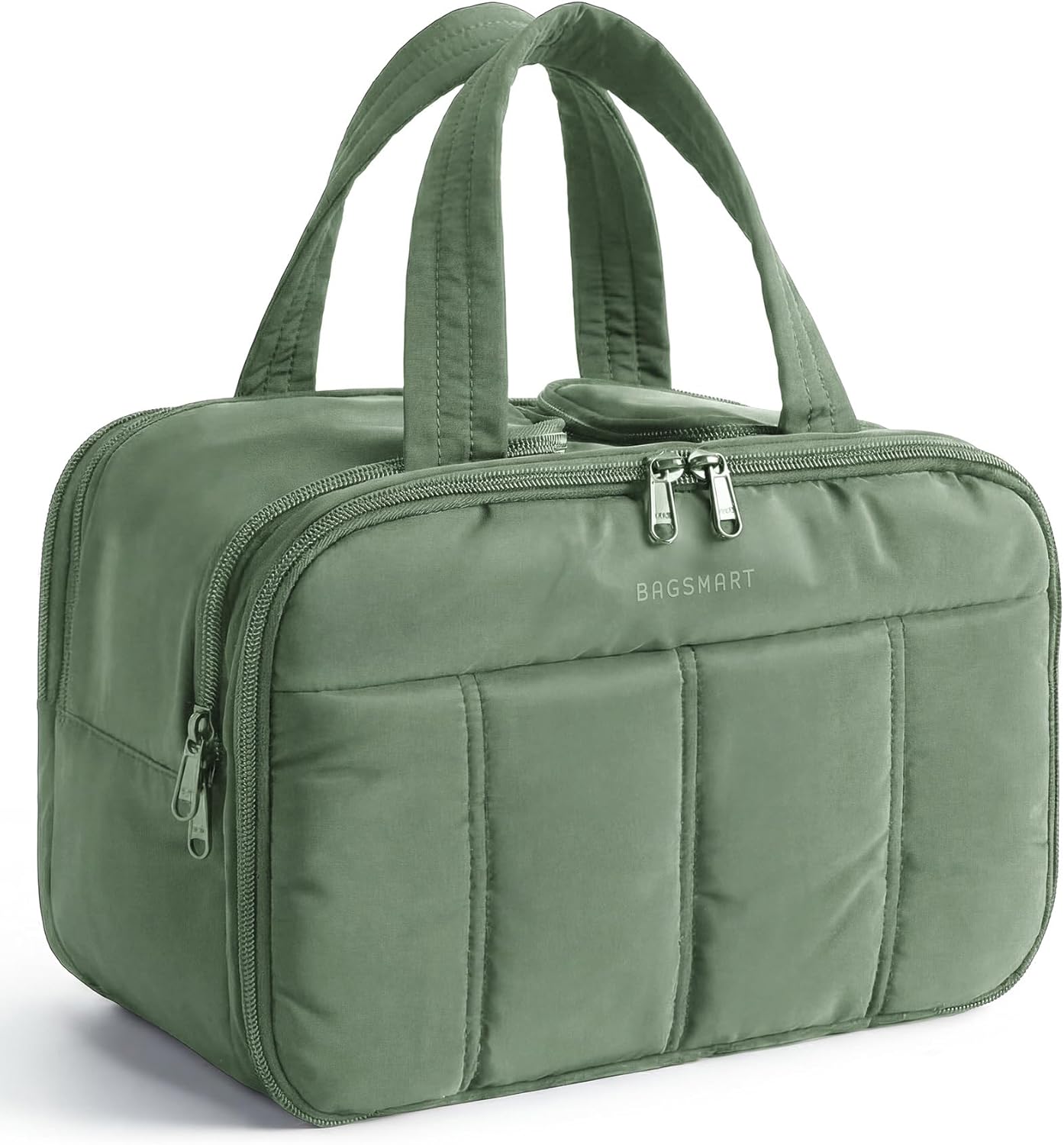 Travel Toiletry Bag - Large Lightweight Cosmetic Organizer for Women | Grayish Brown
