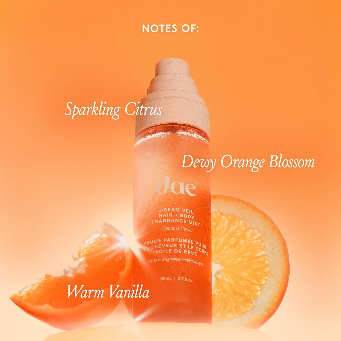 DAE Hair Dream Veil Fragrance Mist - Signature Citrus Scent | 2.7 Oz Hair & Body Spray
