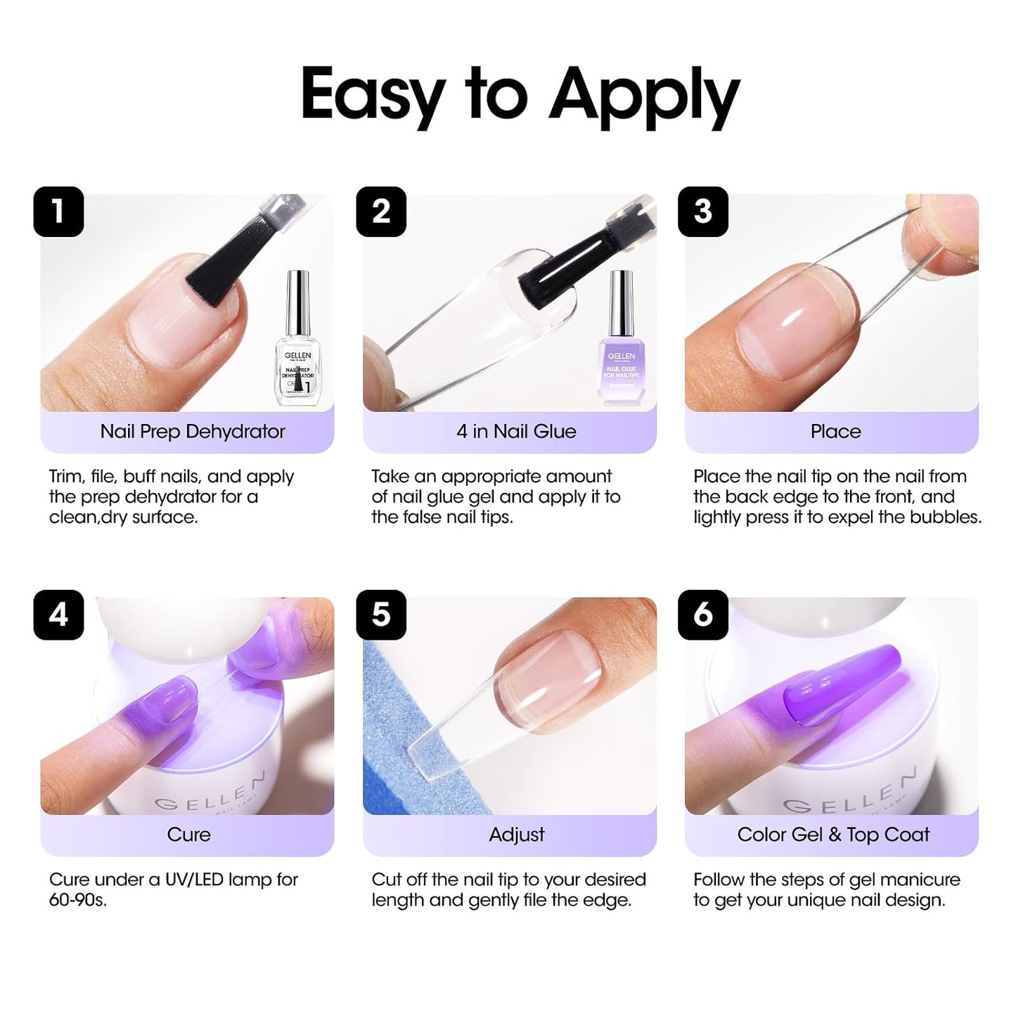 Nail Glue Gel - 18ML 4-in-1 Soak Off LED UV Adhesive for False & Acrylic Nails | Long-Lasting 28+ Days
