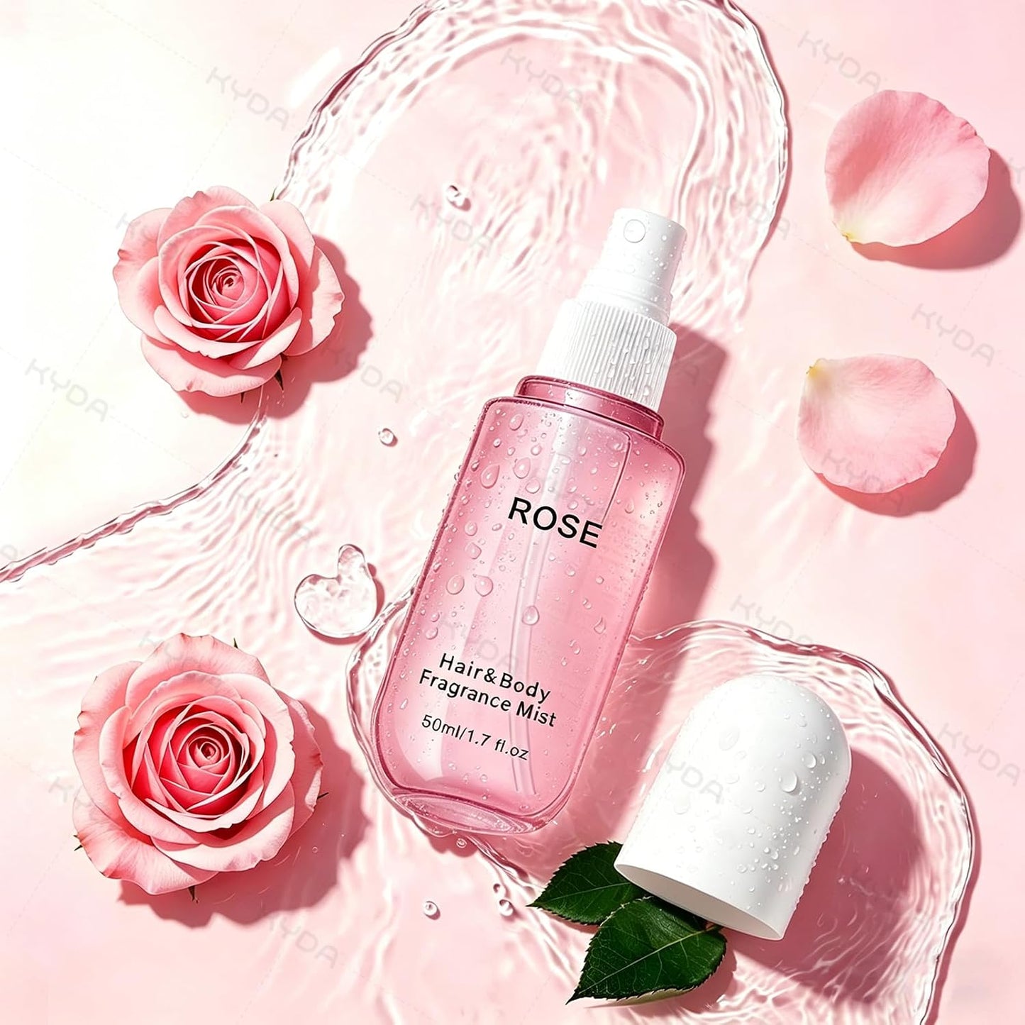 KYDA Rose Hair Perfume Mist - Long-Lasting Floral Fragrance for Hair & Body | Hydrating & Nourishing Spray