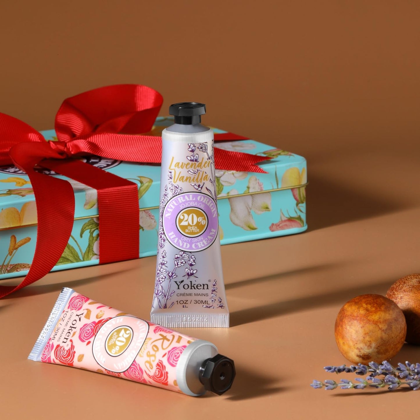 Yoken 20% Shea Butter Hand Cream Gift Set, 6 x 1oz Travel Size