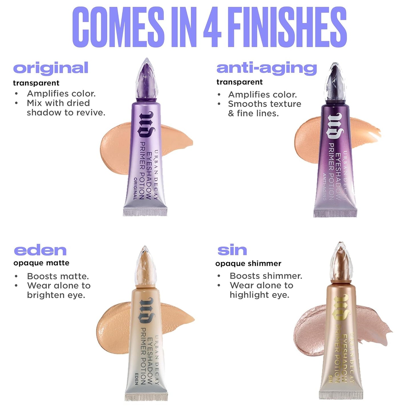 Urban Decay Matte Eyeshadow Primer - Crease-Resistant & Long-Lasting Eye Makeup | Smooths & Preps Eyelid Base - 0.33 fl oz