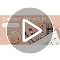 Gevody 15th Birthday Compact Makeup Mirror, Double-Sided Travel Mirror