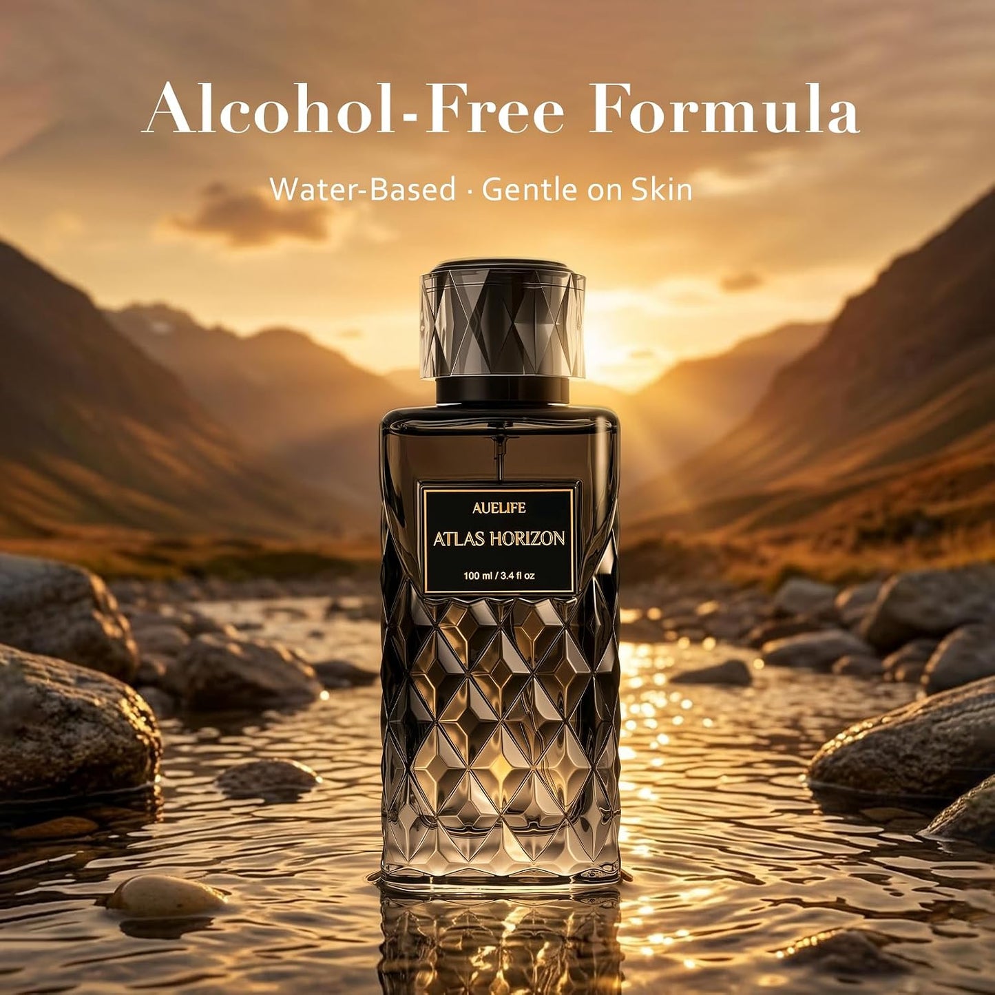 Auelife Cologne for Men - Alcohol-Free Woody Spicy Fragrance | 100ml Daily Wear Perfume, Ideal Father's Day Gift