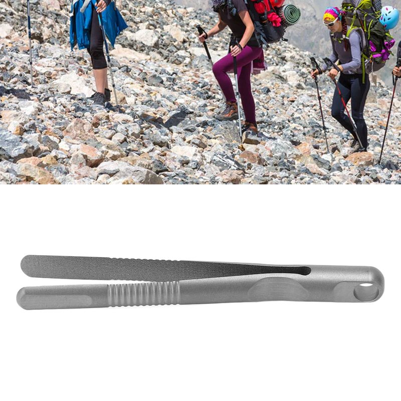 Tefola Portable Mini Keychain Tweezer, Titanium Alloy, Silver, EDC Multi-tool, Easy to Carry